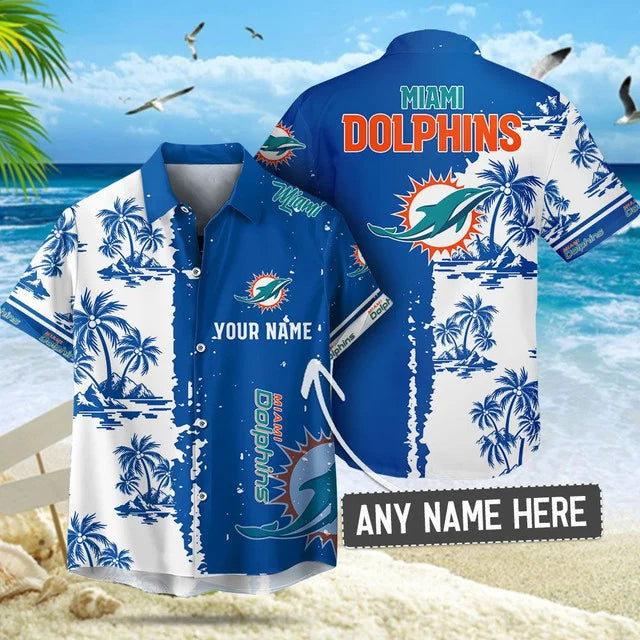 Limited Edition – Customized NFL Miami Dolphins Unisex Hawaiian Shirt & Shorts Set
