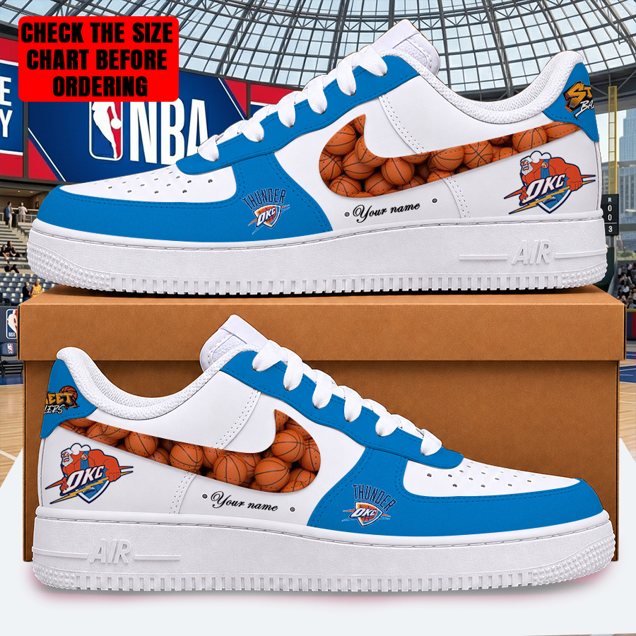 Limited Edition – Customized NBA Oklahoma City Thunder Af1 Shoes