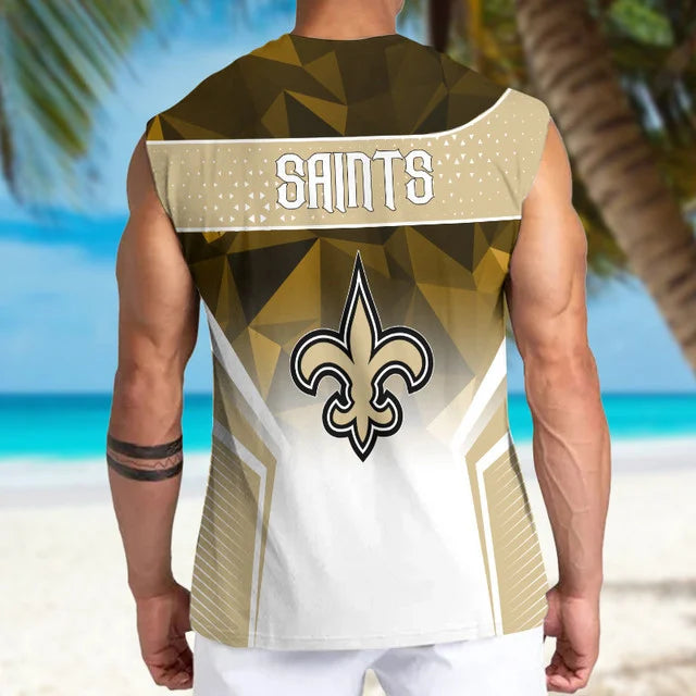 Limited Edition – Customized NFL New Orleans Saints Men’s Gym Shirt - Image 2