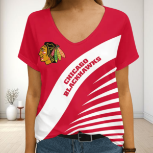 Limited Edition – Customized NHL Chicago Blackhawks V-Neck Female Shirt