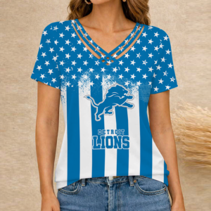 Limited Edition – Customized NFL Detroit Lions V-Neck Shirt