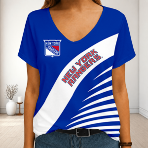 Limited Edition – Customized NHL New York Rangers V-Neck Female Shirt