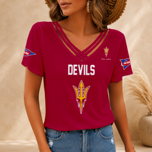 Limited Edition – Customized NCAA Arizona State Sun Devils V-Neck Shirt