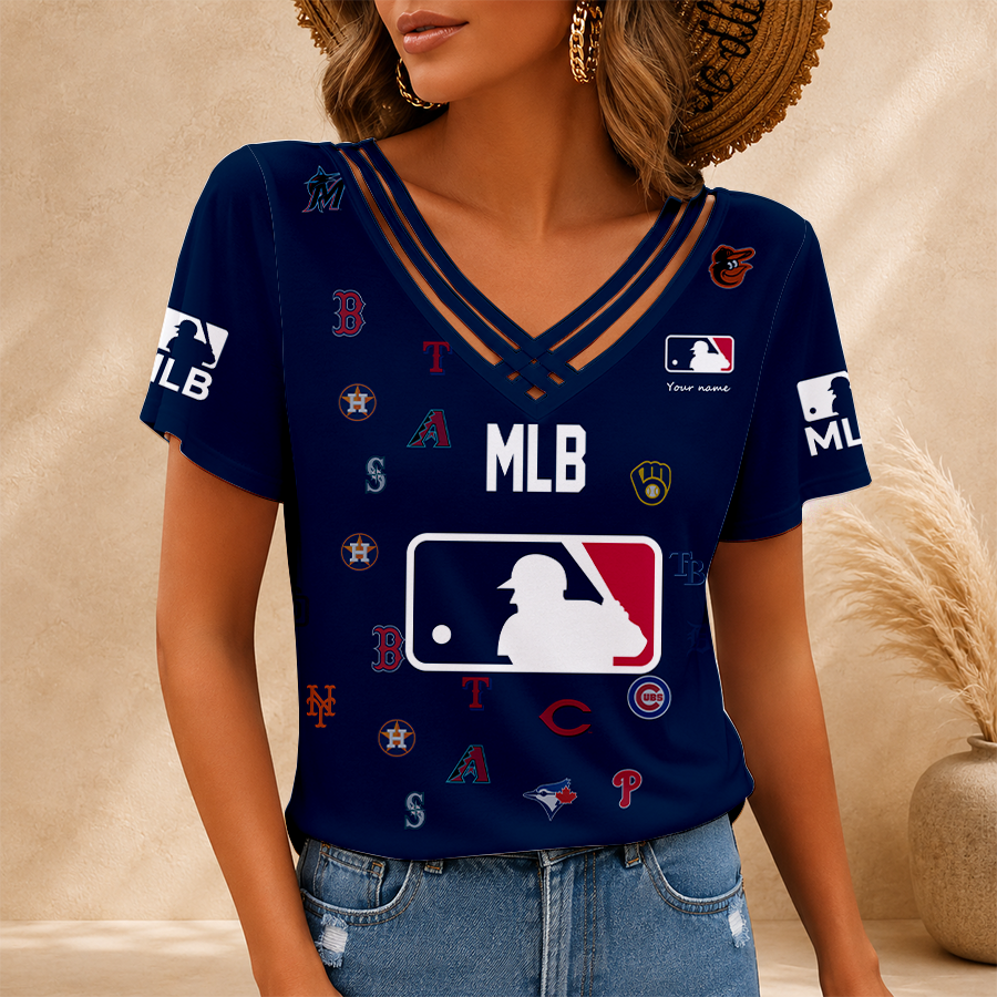Limited Edition – Customized MLB All Teams V-Neck Shirt