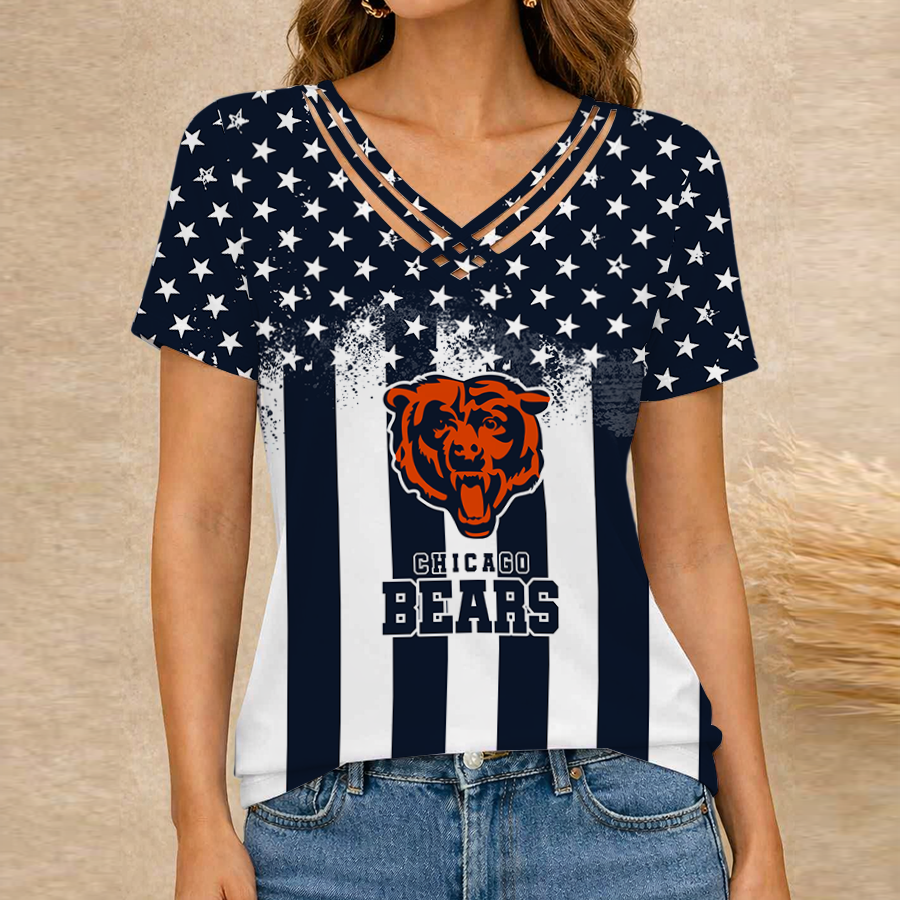 Limited Edition – Customized NFL Chicago Bears V-Neck Shirt