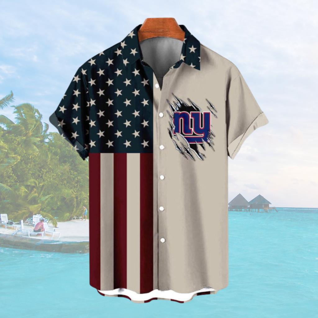 Limited Edition – Customized NFL New York Giants Patriotic 250 Usa Hawaiian Shirt