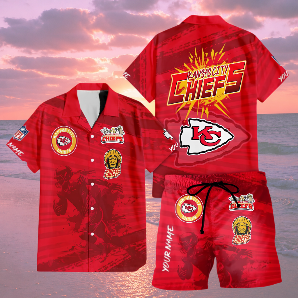 Limited Edition – Customized NFL Kansas City Chiefs Unisex Hawaiian Shirt & Shorts Set