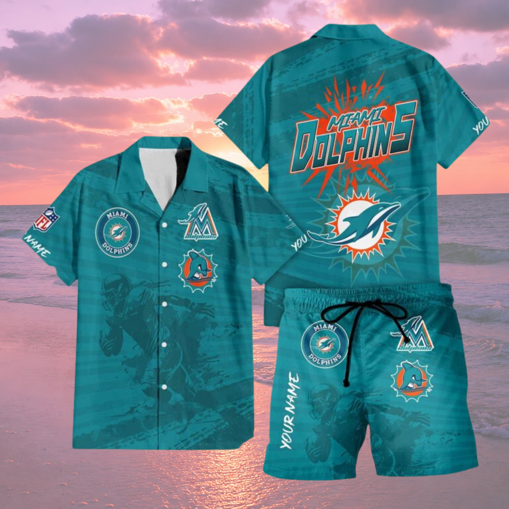 Limited Edition – Customized NFL Miami Dolphins Unisex Hawaiian Shirt & Shorts Set