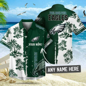 Limited Edition – Customized NFL Philadelphia Eagles Unisex Hawaiian Shirt & Shorts Set