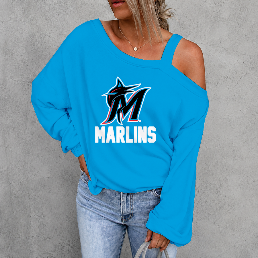 Limited Edition – Customized MLB Miami Marlins Drop Shoulder Sweatshirt