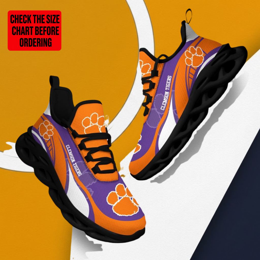 Limited Edition – New Customized NCAA Clemson Tigers Max Soul Sneakers