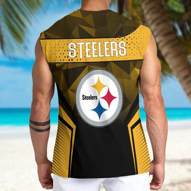 Limited Edition – Customized NFL Pittsburgh Steelers Men’s Gym Shirt - Image 2