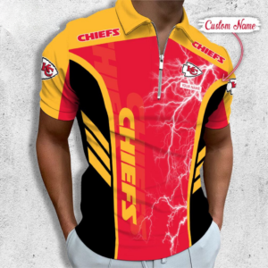 Limited Edition – Customized NFL Kansas City Chiefs Zip Polo Shirt