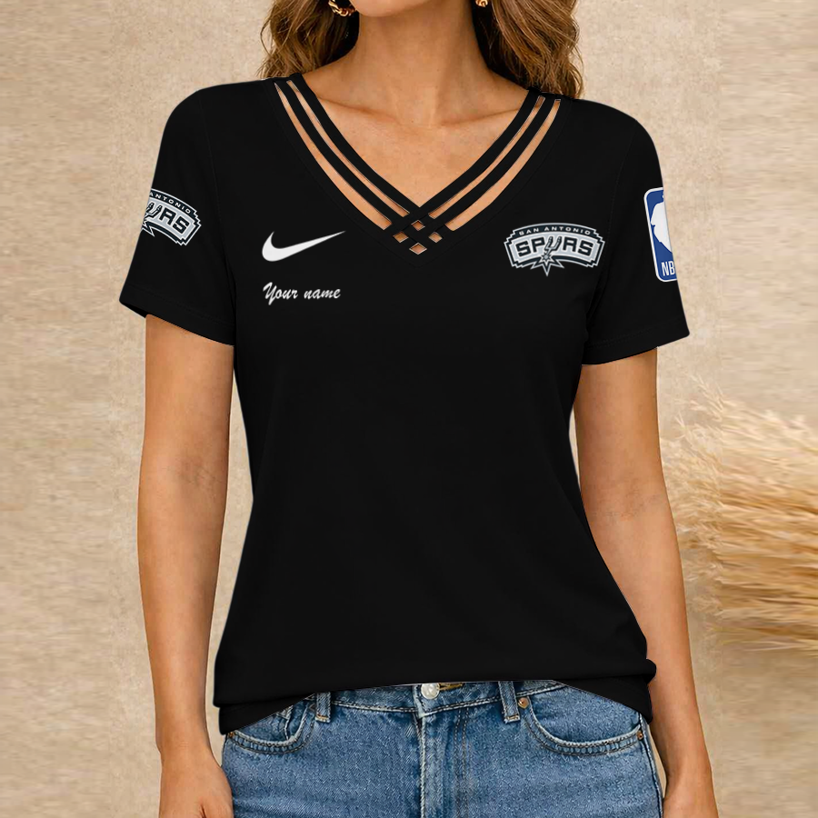 Limited Edition – Customized NBA San Antonio Spurs V-Neck Shirt