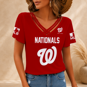Limited Edition – Customized MLB Washington Nationals V-Neck Shirt