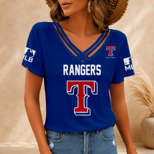 Limited Edition – Customized MLB Texas Rangers V-Neck Shirt
