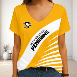 Limited Edition – Customized NHL Pittsburgh Penguins V-Neck Female Shirt