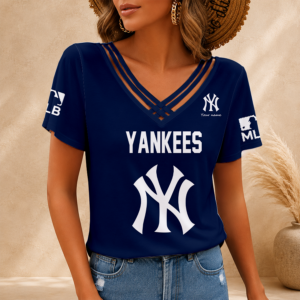 Limited Edition – Customized MLB New York Yankees V-Neck Shirt