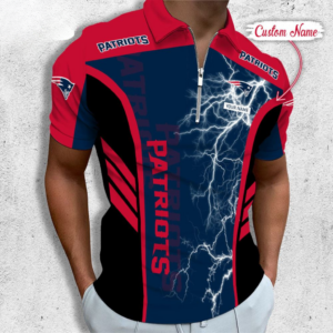 Limited Edition – Customized NFL New England Patriots Zip Polo Shirt
