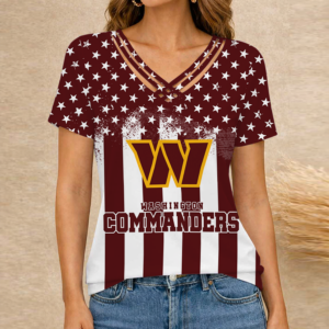 Limited Edition – Customized NFL Washington Commanders V-Neck Shirt