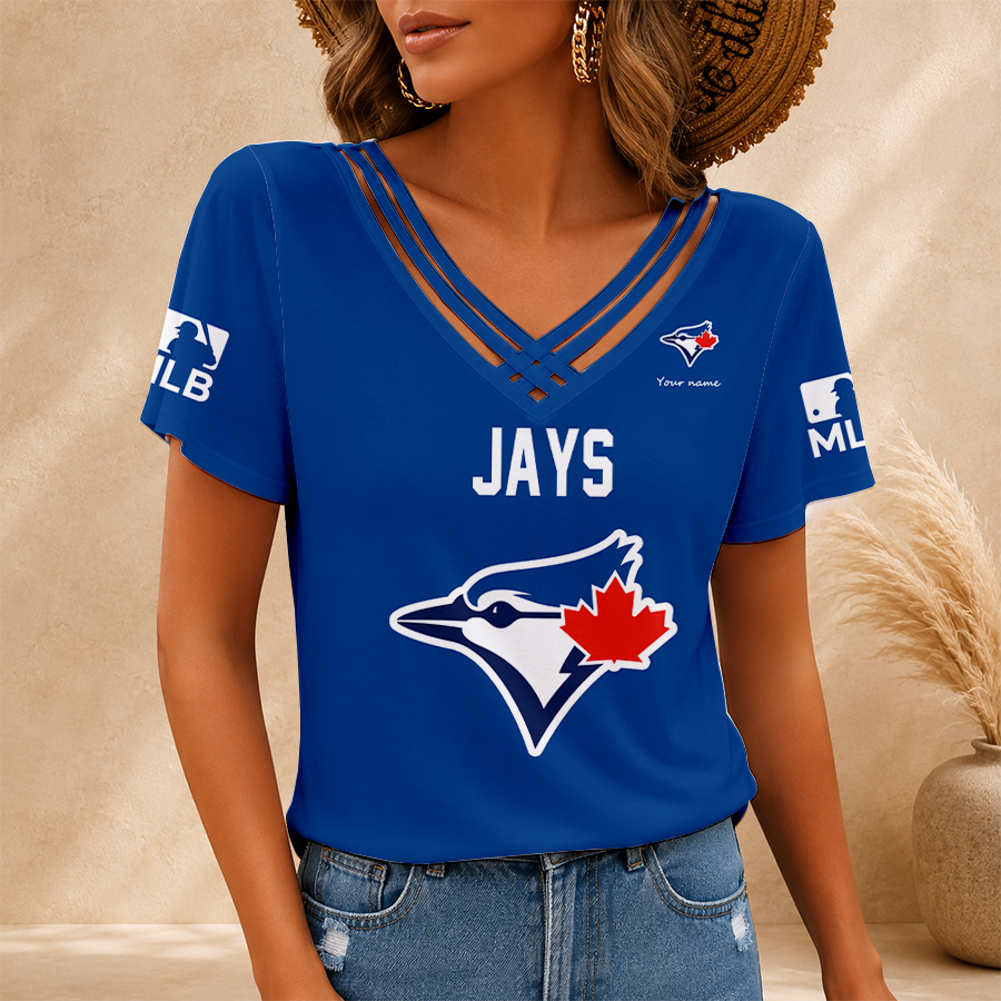 Limited Edition – Customized MLB Toronto Blue Jays V-Neck Shirt