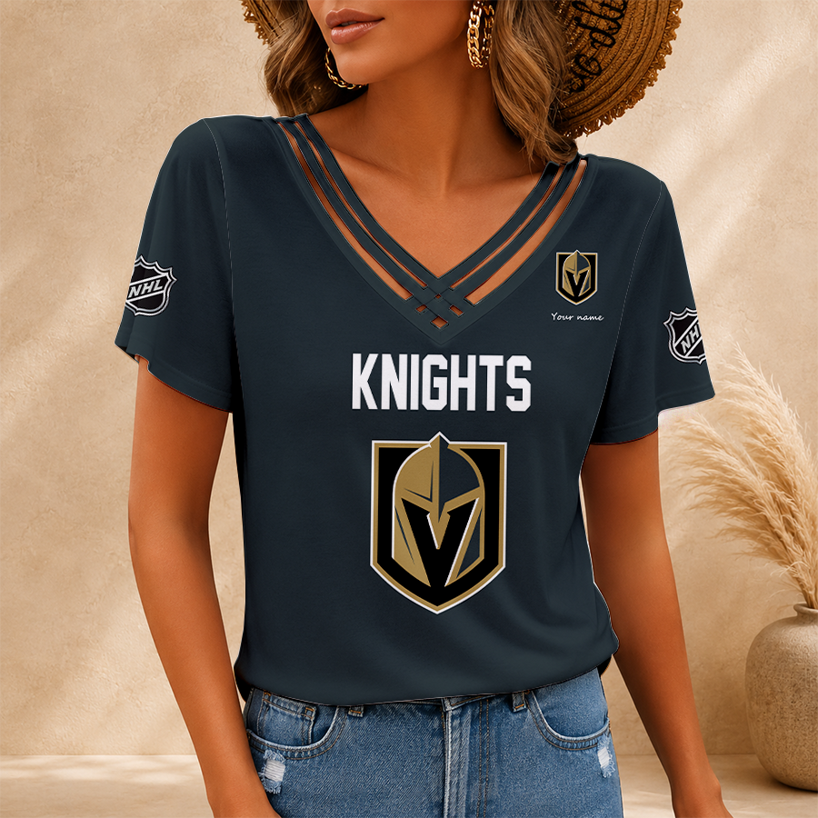 Limited Edition – Customized NHL Vegas Golden Knights V-Neck Shirt