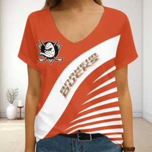 Limited Edition – Customized NHL Anaheim Ducks V-Neck Female Shirt