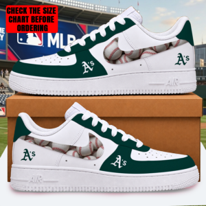 Limited Edition – Customized MLB Oakland Athletics Af1 Shoes