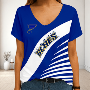 Limited Edition – Customized NHL St. Louis Blues V-Neck Female Shirt
