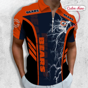 Limited Edition – Customized NFL Chicago Bears Zip Polo Shirt