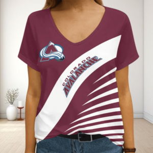 Limited Edition – Customized NHL Colorado Avalanche V-Neck Female Shirt