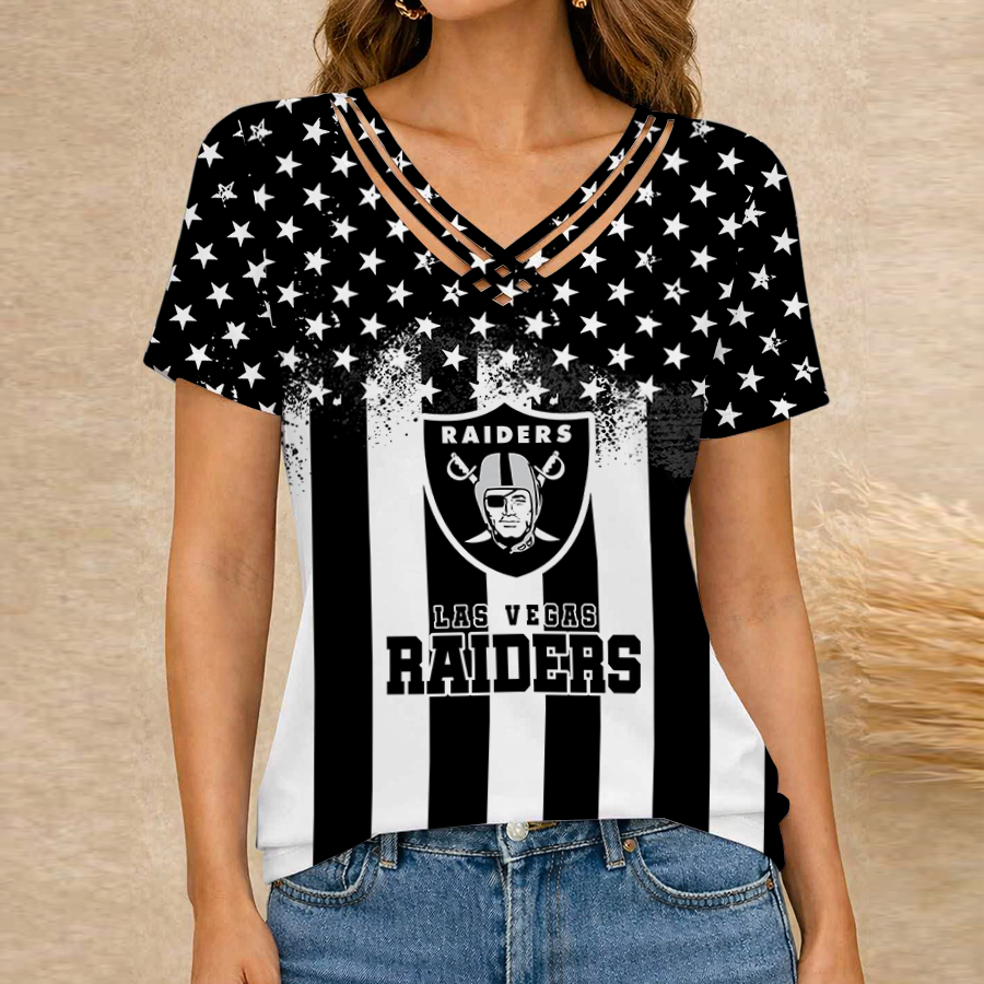 Limited Edition – Customized NFL Las Vegas Raiders V-Neck Shirt