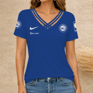 Limited Edition – Customized NBA Philadelphia 76Ers V-Neck Shirt