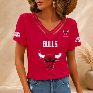 Limited Edition – Customized NBA Chicago Bulls V-Neck Shirt