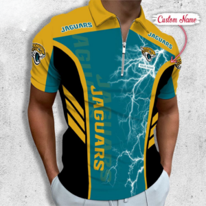 Limited Edition – Customized NFL Jacksonville Jaguars Zip Polo Shirt