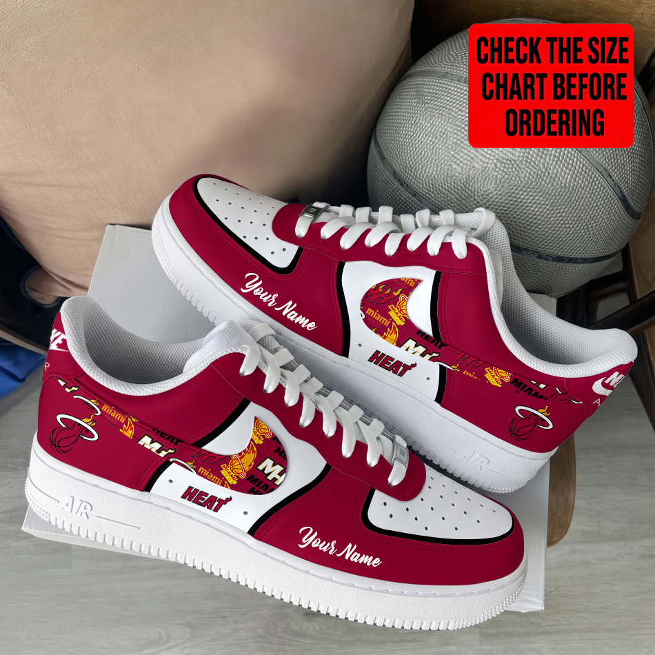Limited Edition – Customized NBA Miami Heat Af1 Shoes