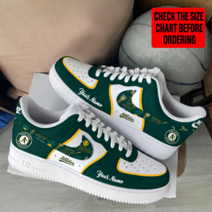 Limited Edition – Customized MLB Oakland Athletics Af1 Shoes