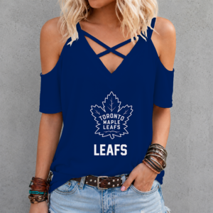 Limited Edition – Customized NHL Toronto Maple Leafs Criss Cross V-Neck Top