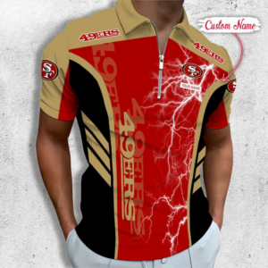 Limited Edition – Customized NFL San Francisco 49Ers Zip Polo Shirt