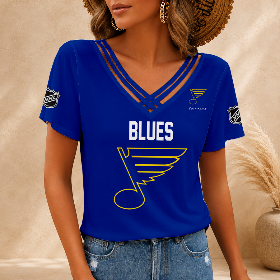 Limited Edition – Customized NHL St. Louis Blues V-Neck Shirt