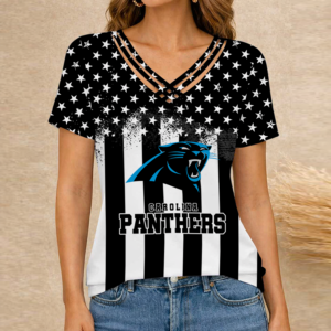 Limited Edition – Customized NFL Carolina Panthers V-Neck Shirt
