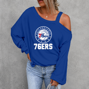 Limited Edition – Customized NBA Philadelphia 76Ers Drop Shoulder Sweatshirt