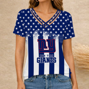 Limited Edition – Customized NFL New York Giants V-Neck Shirt