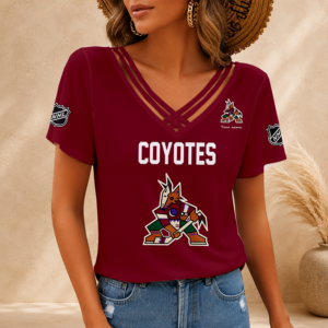 Limited Edition – Customized NHL Arizona Coyotes V-Neck Shirt