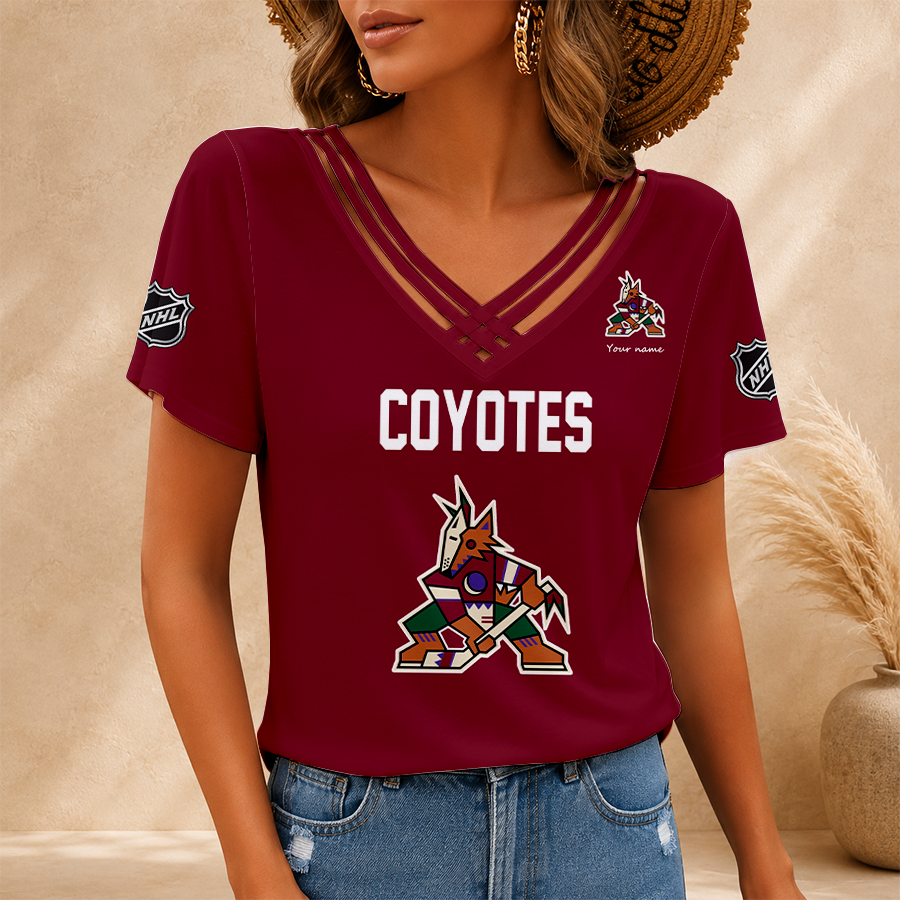 Limited Edition – Customized NHL Arizona Coyotes V-Neck Shirt