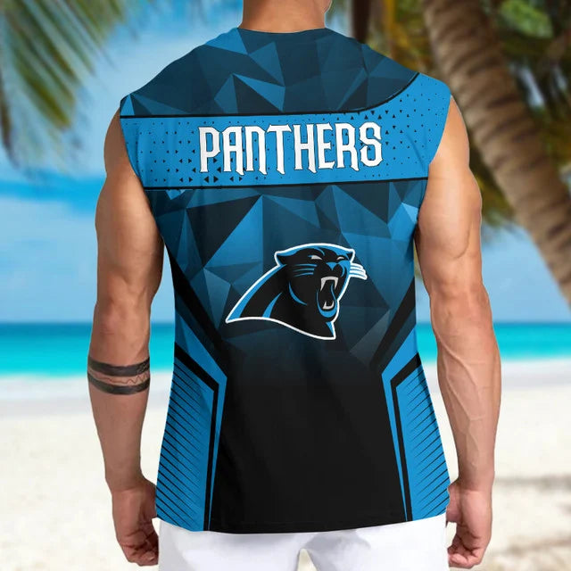 Limited Edition – Customized NFL Carolina Panthers Men’s Gym Shirt - Image 2