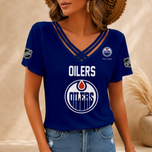 Limited Edition – Customized NHL Edmonton Oilers V-Neck Shirt