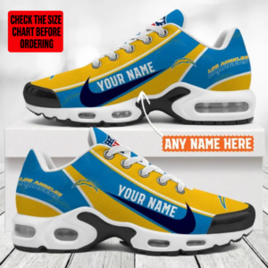 Limited Edition – Customized NFL Los Angeles Chargers Air Max Plus Sneakers