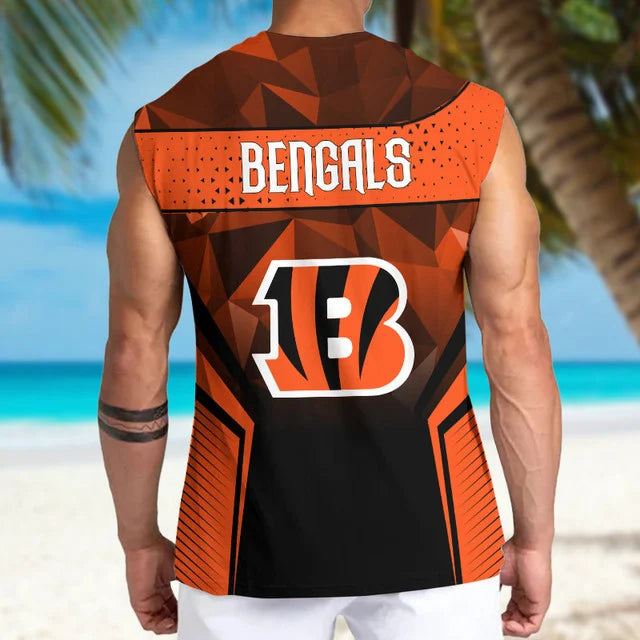 Limited Edition – Customized NFL Cincinnati Bengals Men’s Gym Shirt - Image 2
