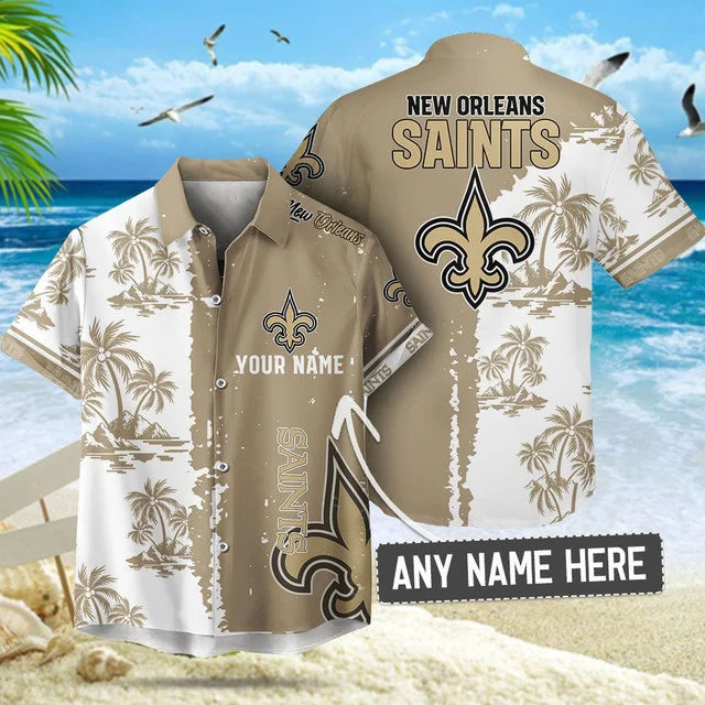 Limited Edition – Customized NFL New Orleans Saints Unisex Hawaiian Shirt & Shorts Set